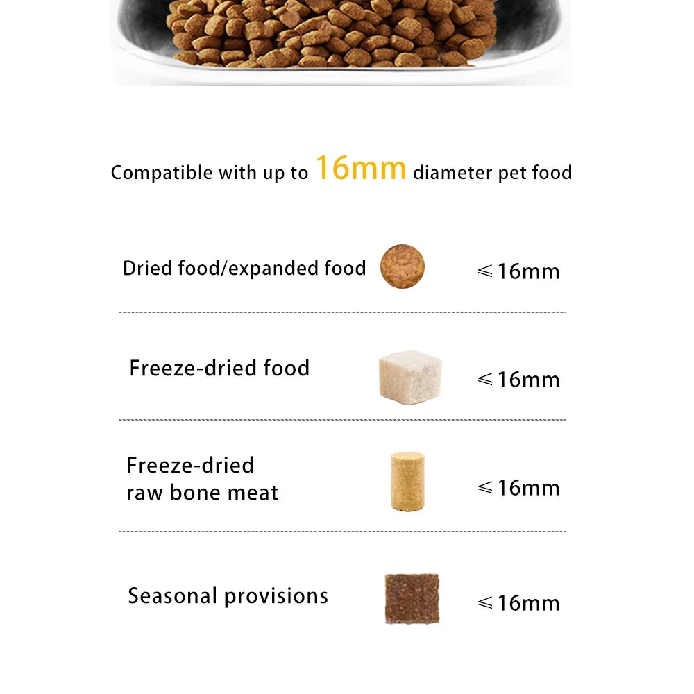 4.5L Elevated Automatic Pet Feeder with 15cm Raised Stand – Key Control or 1080P Camera & Tuya App for Cats and Dogs